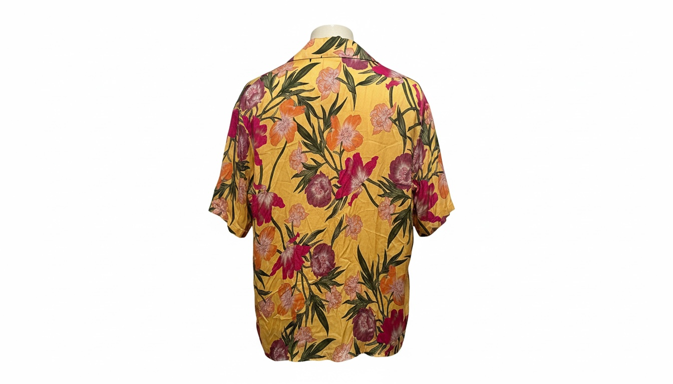 Garçons Infidèles Yellow Floral Button-Up Shirt Men’s Designer Short Sleeve