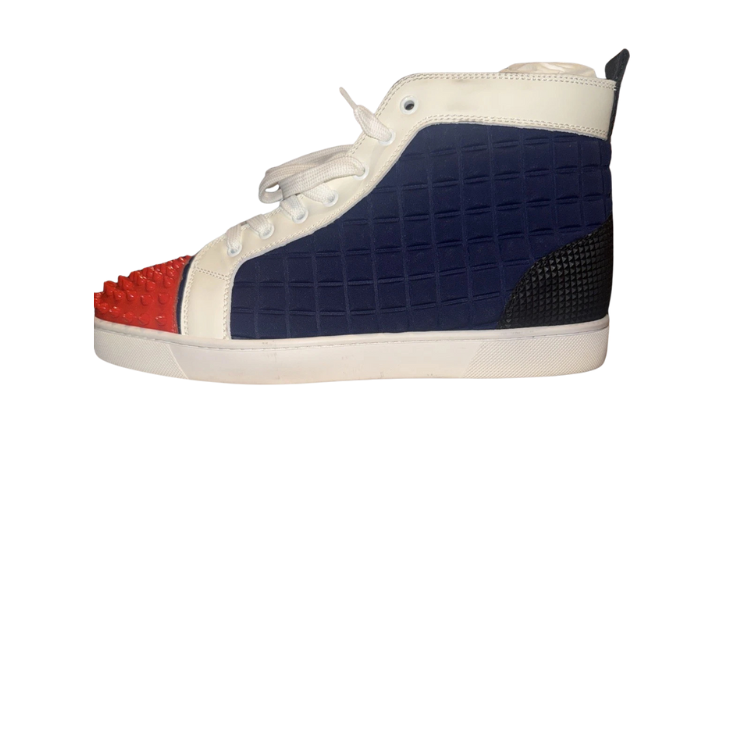 Christian Louboutin Lou Spikes Multicolor High-Top Sneakers Size 43.5