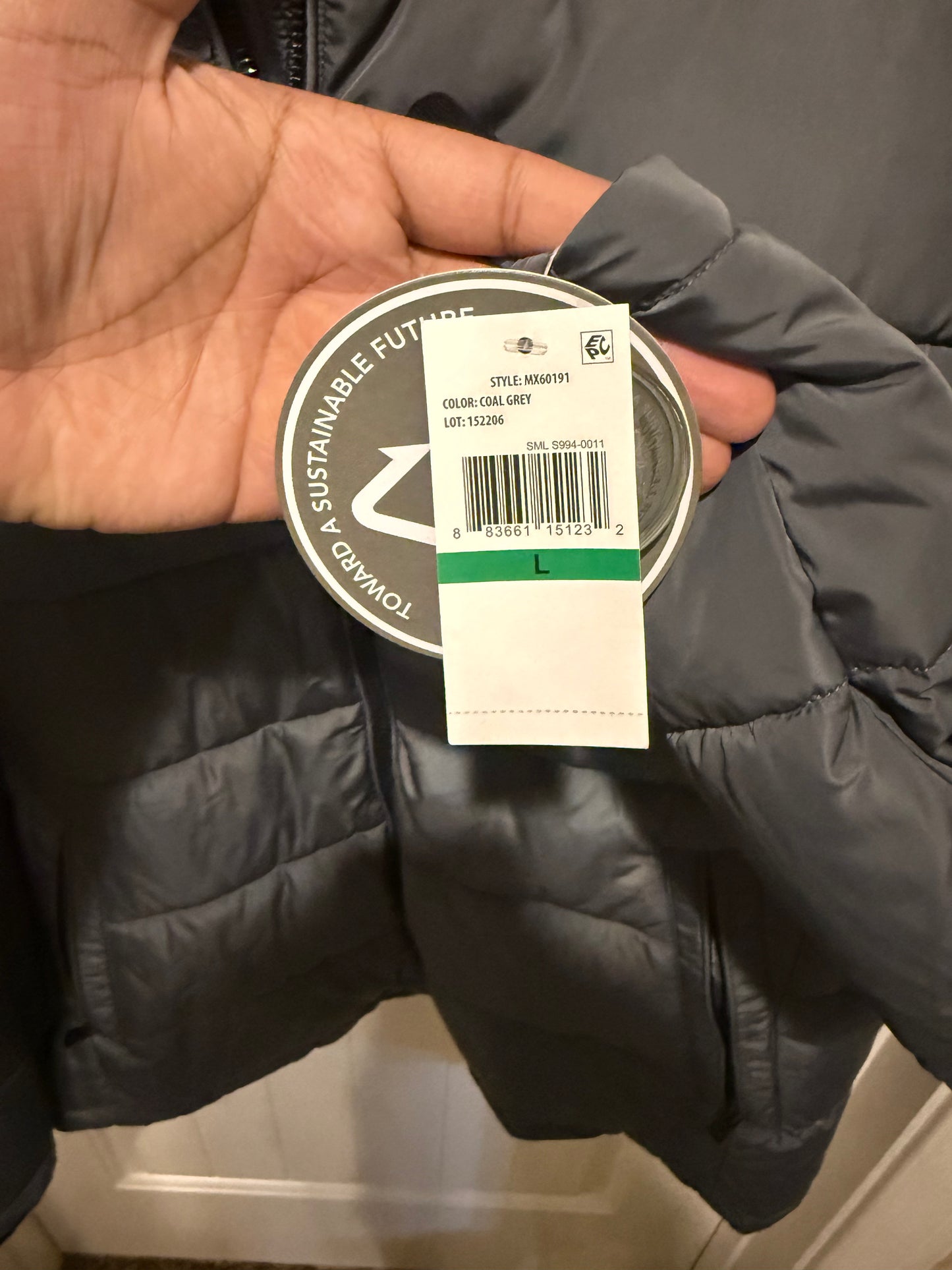 Michael Kors Puffer Jacket Sleek Quilted Winter Coat Brand New Size Large