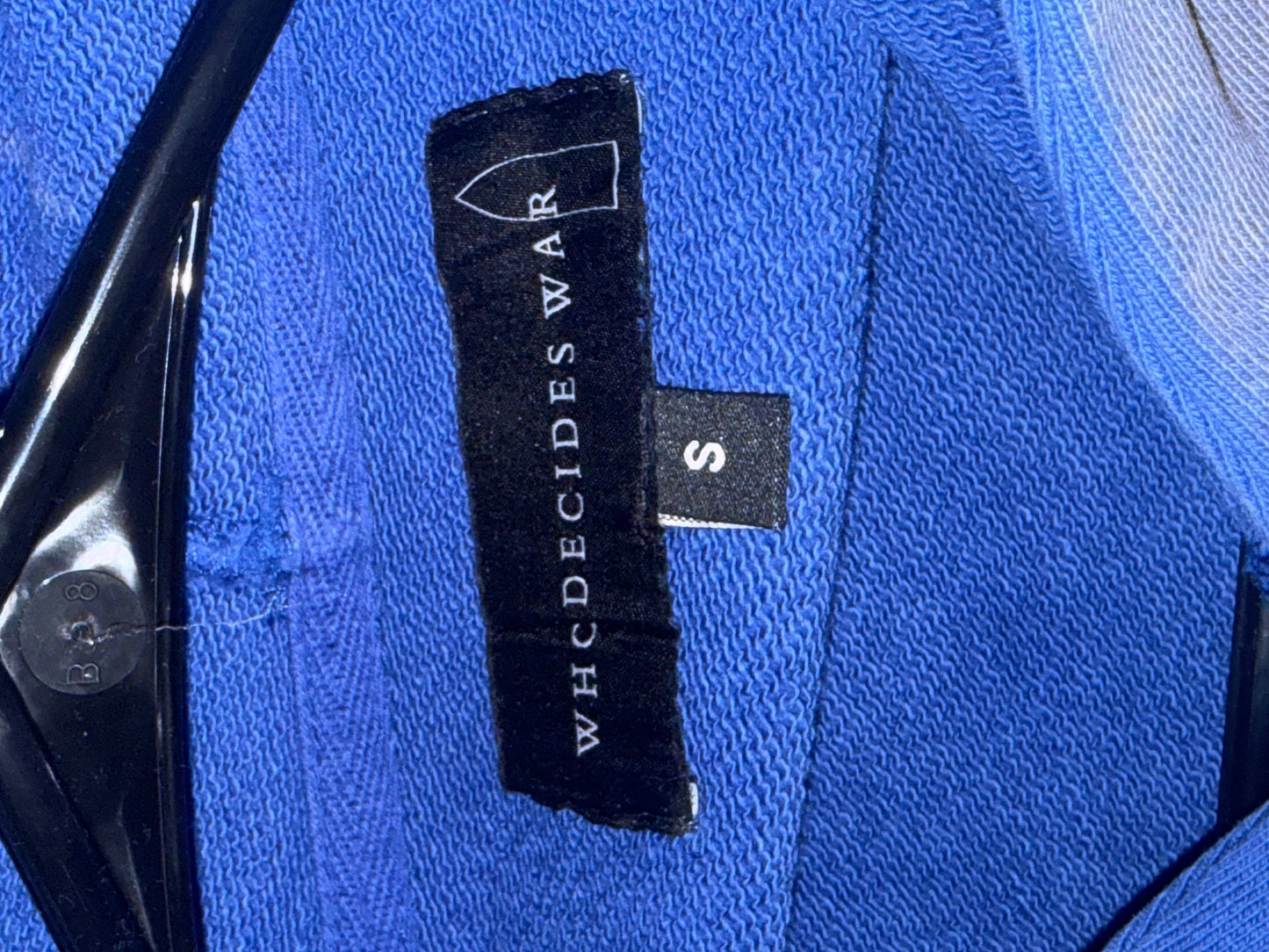 Who Decides War Graphic Pullover Hoodie Blue Size Small