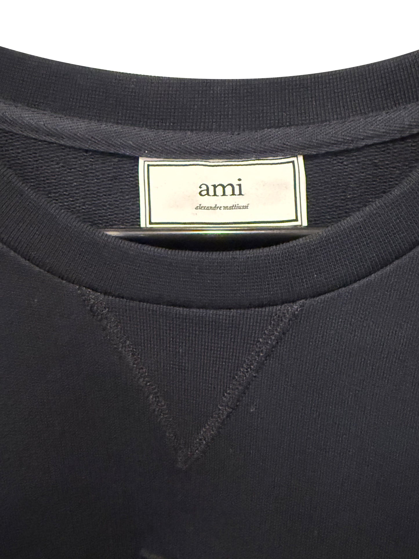 AMI Paris Multicolor Logo Crewneck Sweatshirt Size XL