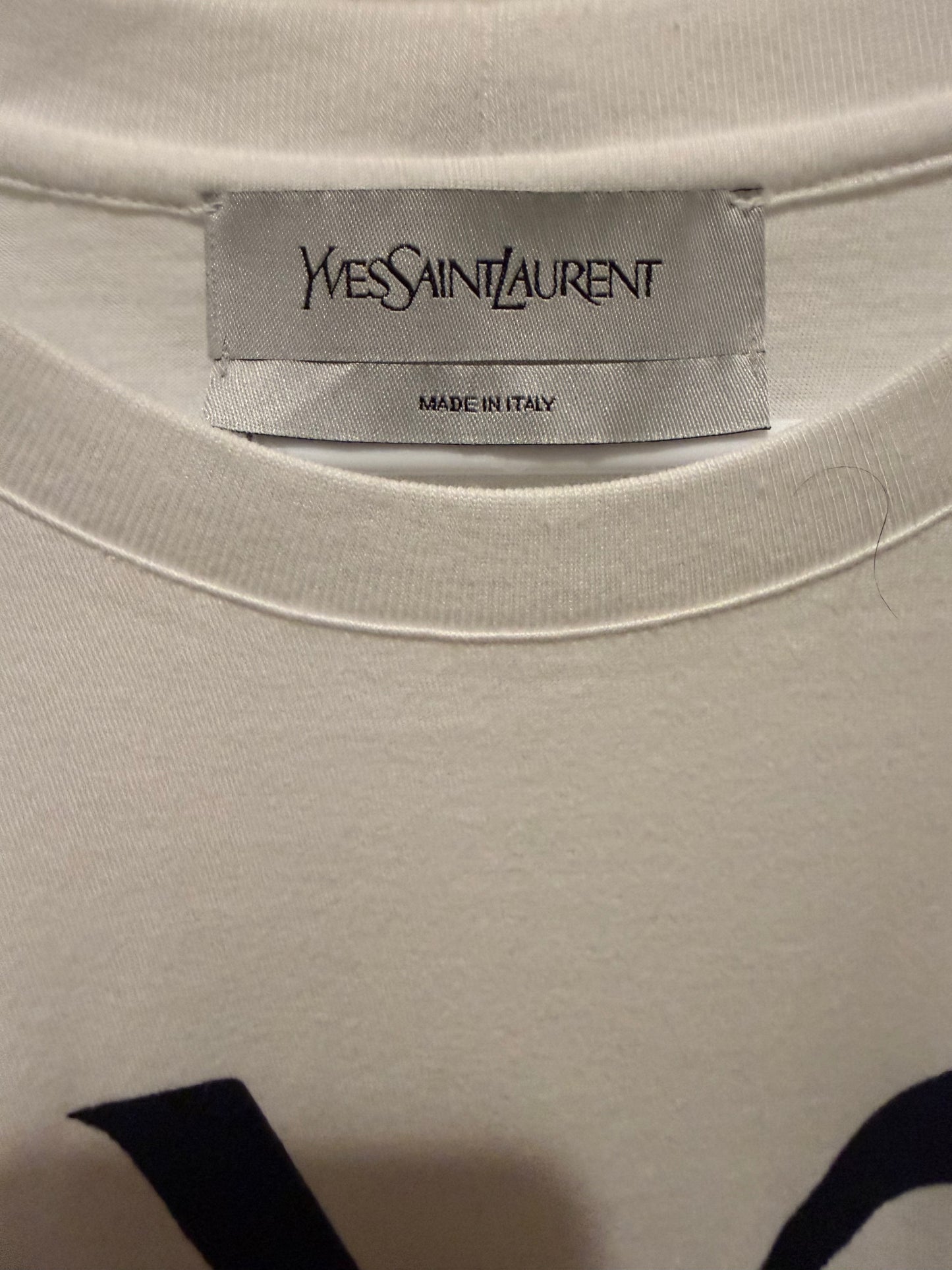Saint Laurent YSL Logo T-Shirt White Black Monogram Tee Men’s 3XL (XXXL)