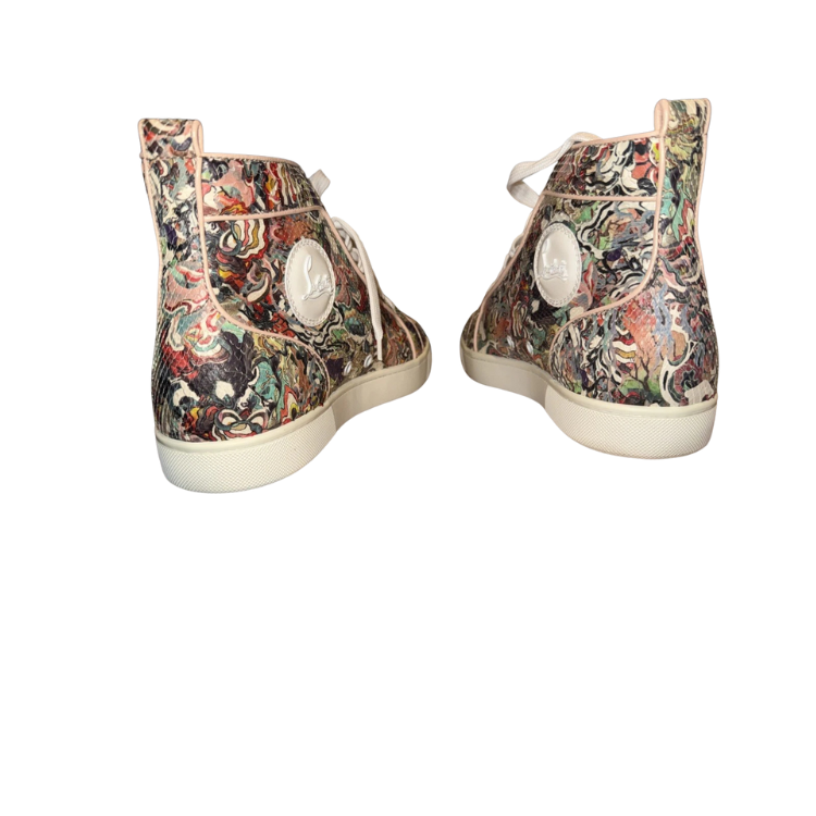 Christian Louboutin Rantus Orlato Python High-Top Sneakers Size 43.5
