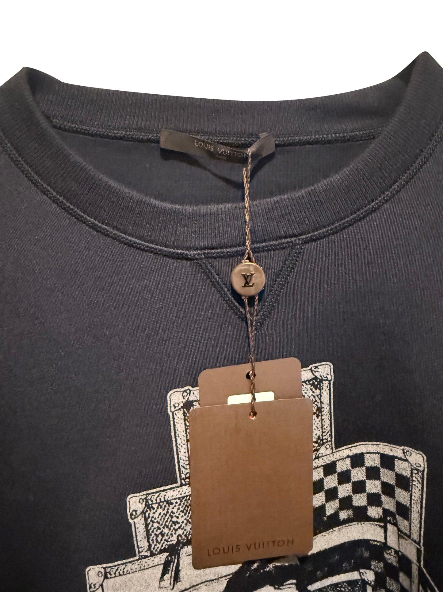 Louis Vuitton Graphic Crewneck Sweatshirt Black Size Large