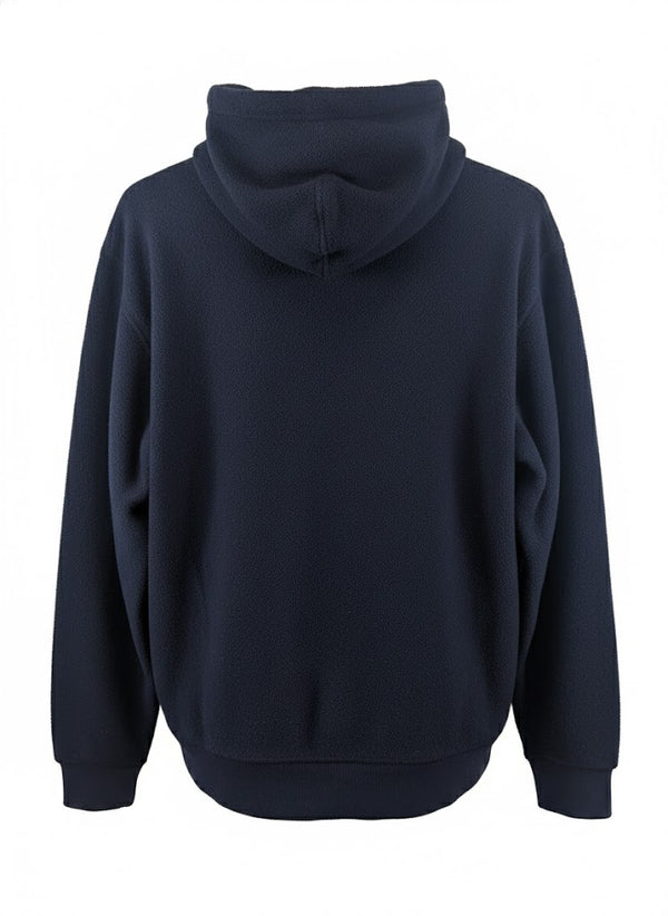 Balenciaga Campaign Logo Oversized Hoodie Navy Blue Pullover Sweatshirt Size M
