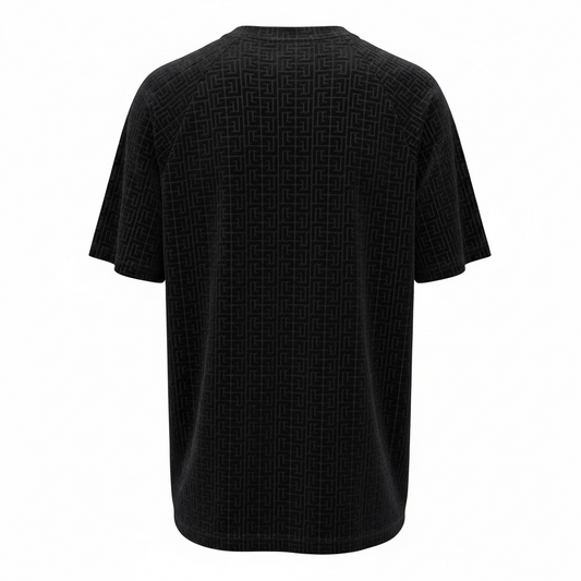 Balmain Black Monogram T-Shirt Men’s Designer Luxury Logo Tee Short Sleeve