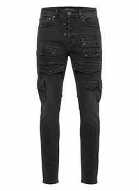 Amiri Distressed Light Wash Monogram Denim Jeans Size 32