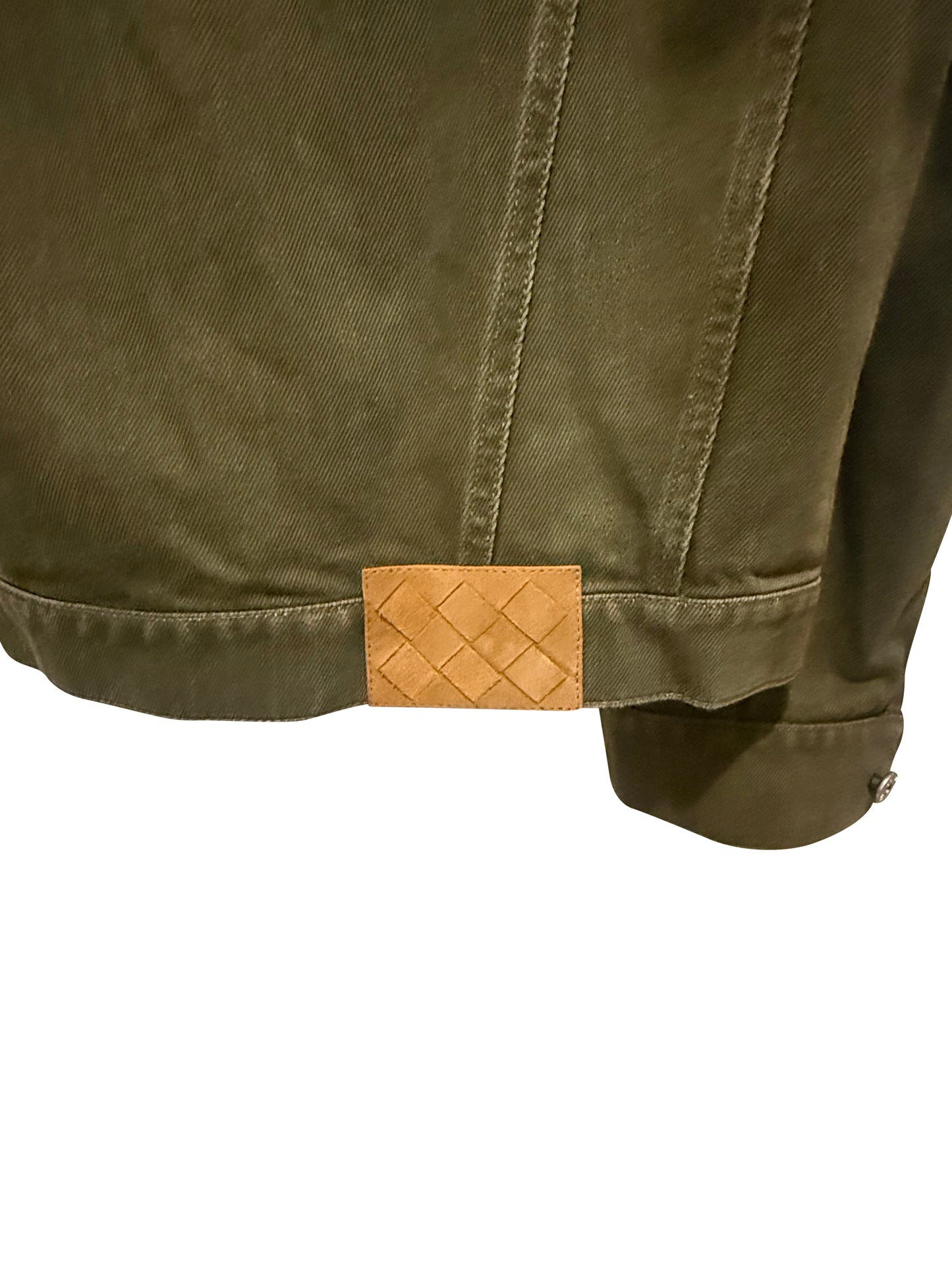 Bottega Veneta Olive Workwear Utility Jacket Size 50