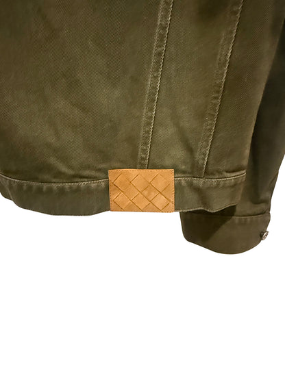 Bottega Veneta Olive Workwear Utility Jacket Size 50