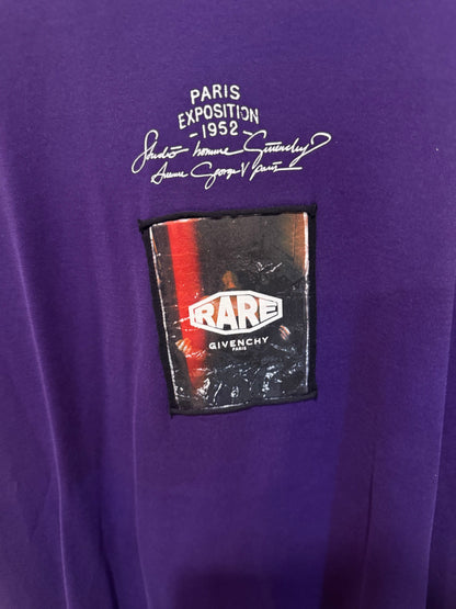 Givenchy Paris “RARE” Patch Oversized T-Shirt Purple Size Medium