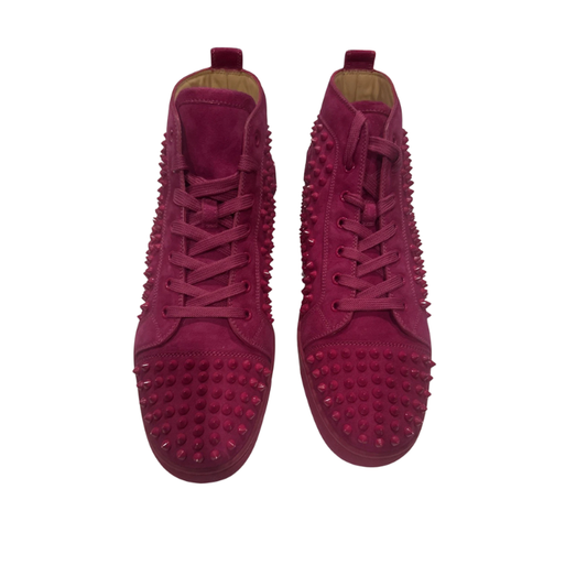 Christian Louboutin Lou Spikes high-top sneakers in a fuchsia Size 43.5 (10.5)