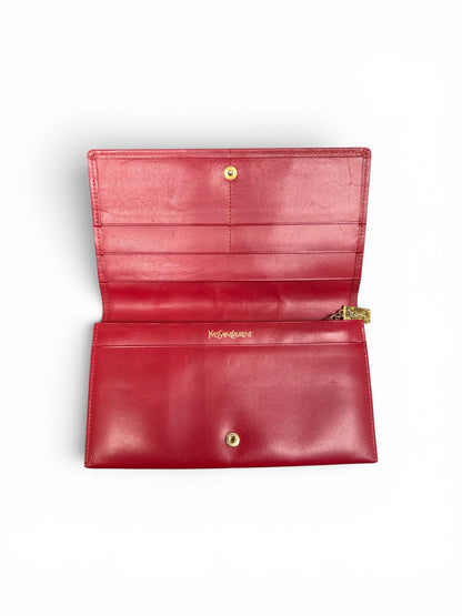 Yves Saint Laurent Vintage Patchwork Leather Continental Wallet Multicolor