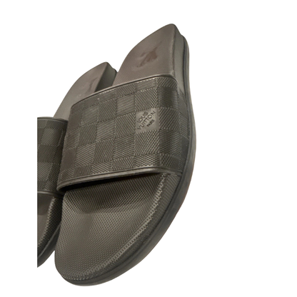 Louis Vuitton Damier Graphite Waterfront Slides Size 9 Men's