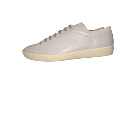 Saint Laurent SL/01 Dark Gray Leather Low Top Sneakers Size 43