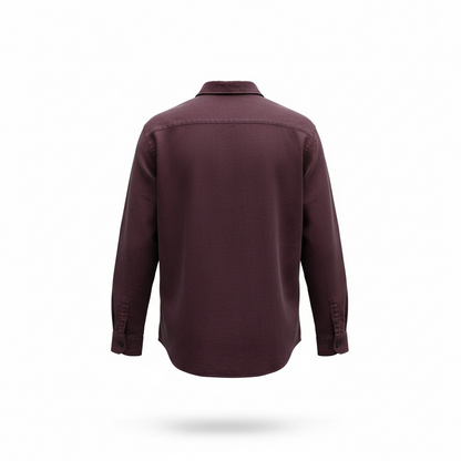Scotch & Soda Burgundy Button-Up Shirt Men’s Long Sleeve Designer Shirt NEW Size Medium