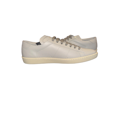 Saint Laurent SL/01 Dark Gray Leather Low Top Sneakers Size 43