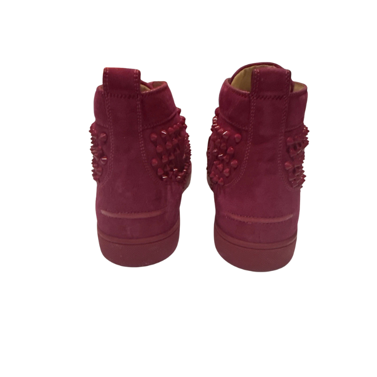 Christian Louboutin Lou Spikes high-top sneakers in a fuchsia Size 43.5 (10.5)