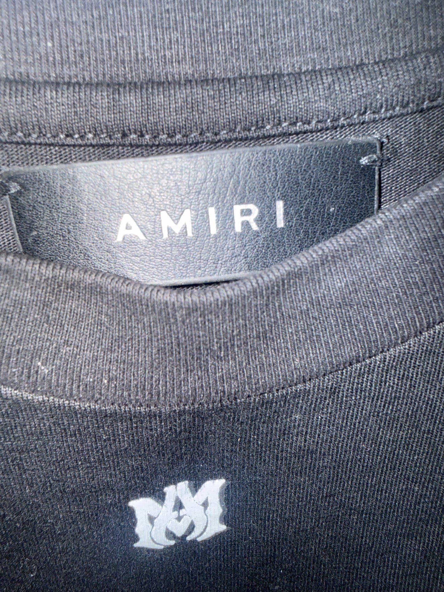 Amiri 22 Graphic T-Shirt Black Palm Print Jersey Style Tee Menâ€™s Size Medium