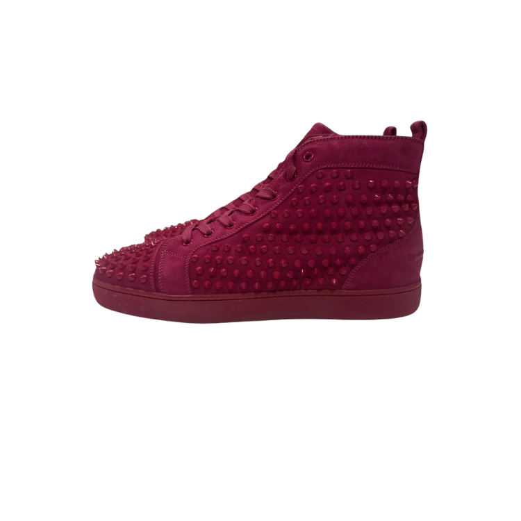 Christian Louboutin Lou Spikes high-top sneakers in a fuchsia Size 43.5 (10.5)
