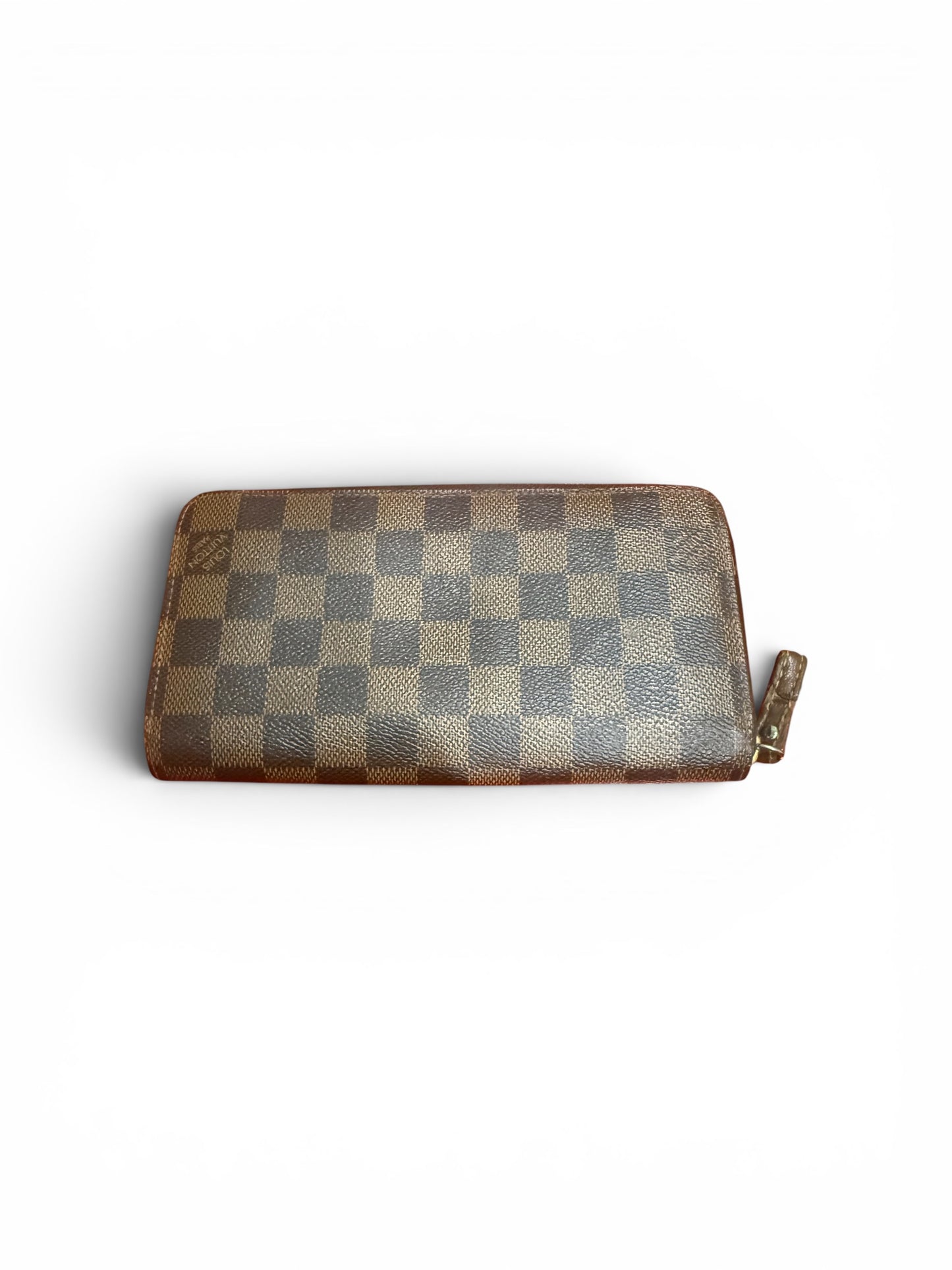Louis Vuitton Limited Edition Damier Ebene Groom Zippy Wallet Violet Interior