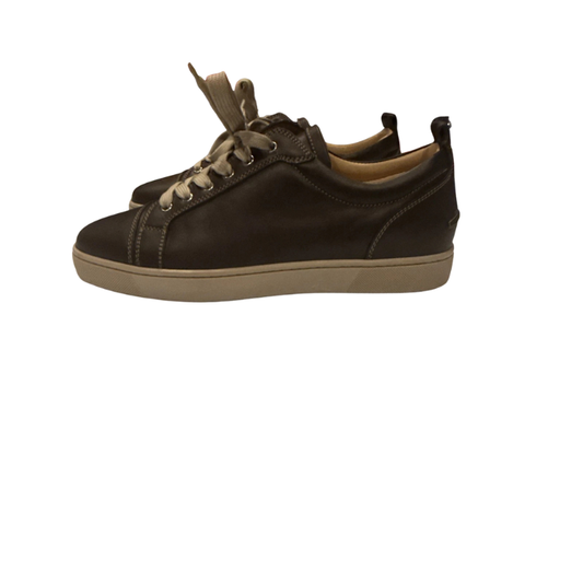 Christian Louboutin Louis Junior lowtop sneakers in brown calf leather Size 43.5