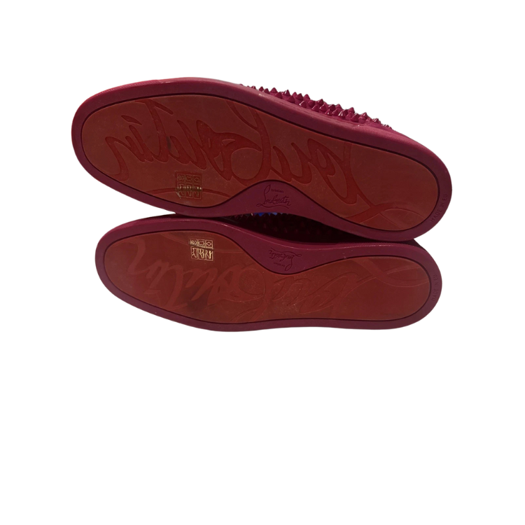Christian Louboutin Lou Spikes high-top sneakers in a fuchsia Size 43.5 (10.5)