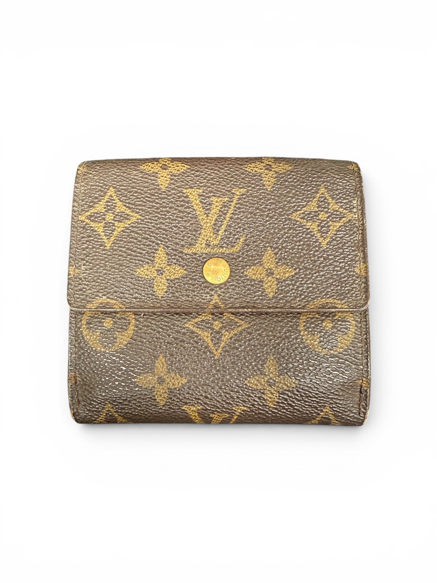 Louis Vuitton Monogram Canvas Elise Compact Wallet â€“ Brown