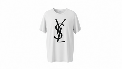 Saint Laurent YSL Logo T-Shirt White Black Monogram Tee Men’s