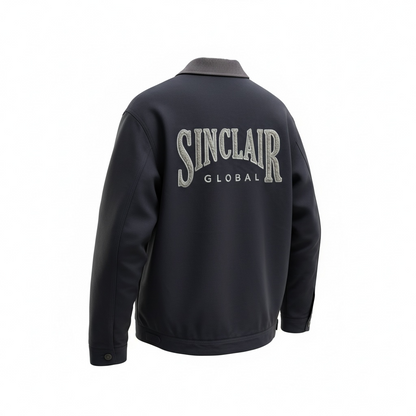 Sinclair Navy Work Jacket Men’s Full Zip Utility Fleece Lined Size Medium