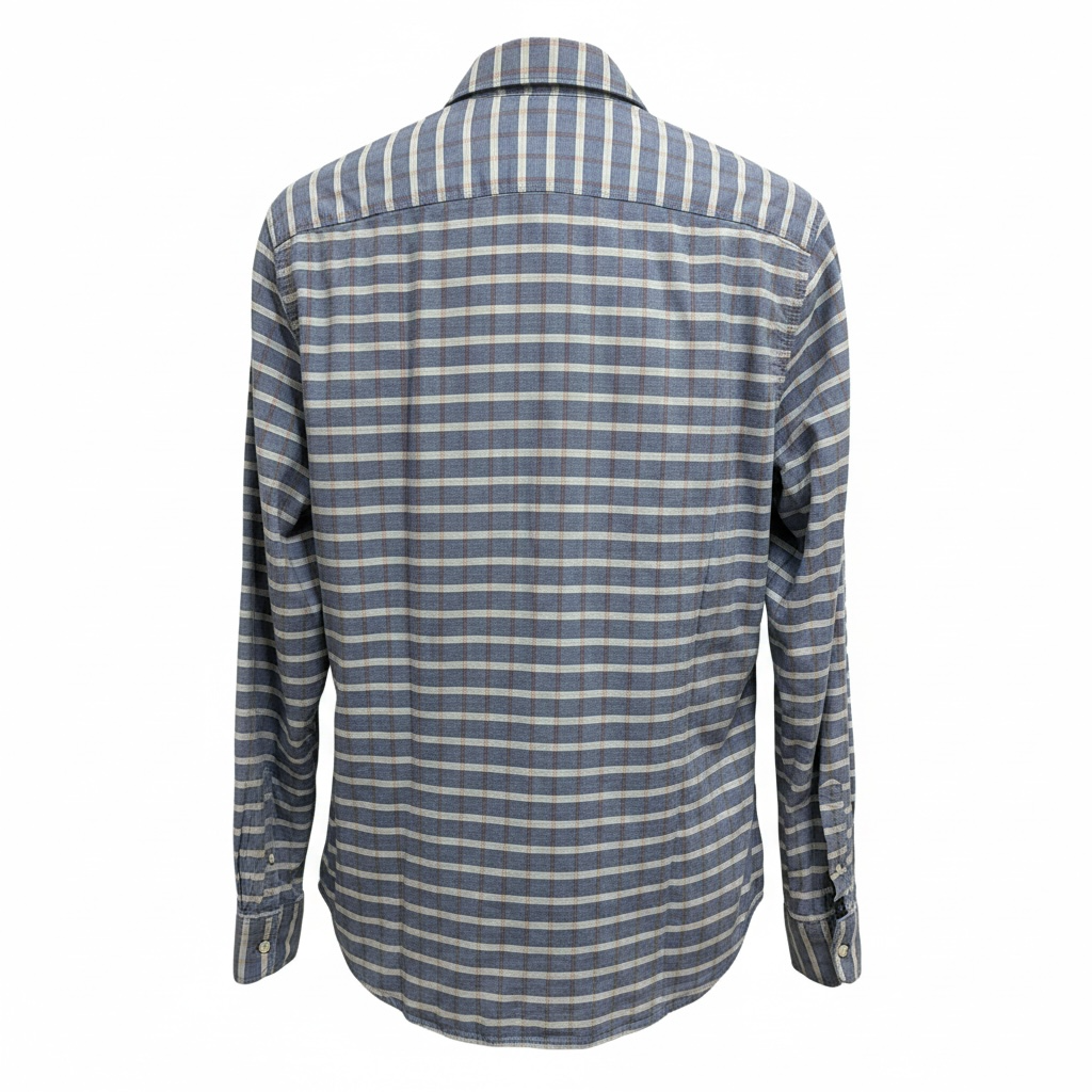 Scotch & Soda Blue Plaid Button-Up Shirt Men’s Designer Long Sleeve NEW Size Medium