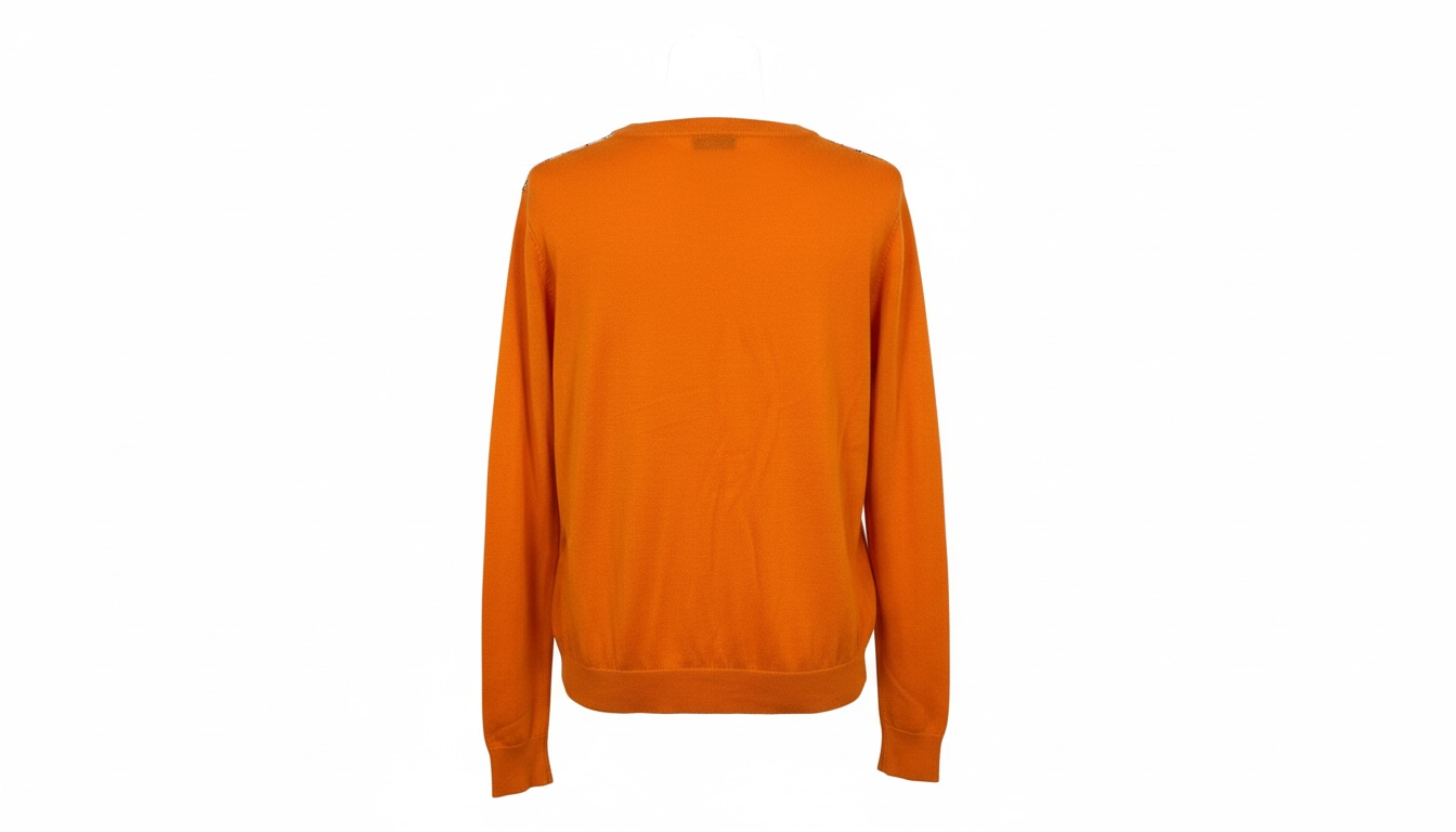 Moschino Orange Graphic Cardigan Skeleton Print Button-Up Sweater NEW Size 44