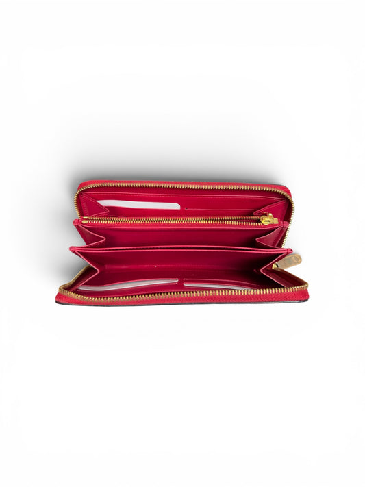 Louis Vuitton Limited Edition Monogram Ikat Vernis Zippy Wallet Fuchsia Pink