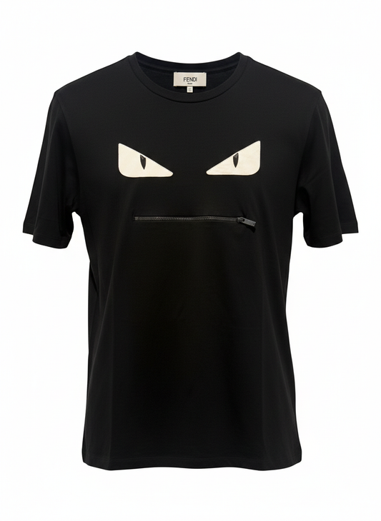 Fendi Black “Monster Eyes” Graphic T-Shirt