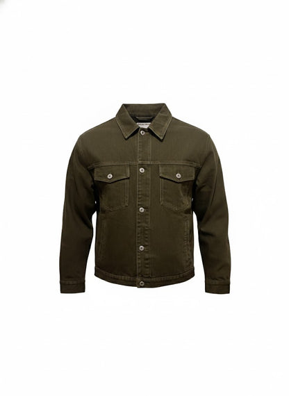 Bottega Veneta Olive Workwear Utility Jacket Size 50