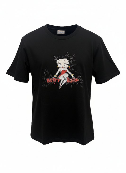 Saint Laurent Paris Betty Boop Graphic T-Shirt – Black