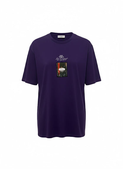 Givenchy Paris “RARE” Patch Oversized T-Shirt Purple Size Medium