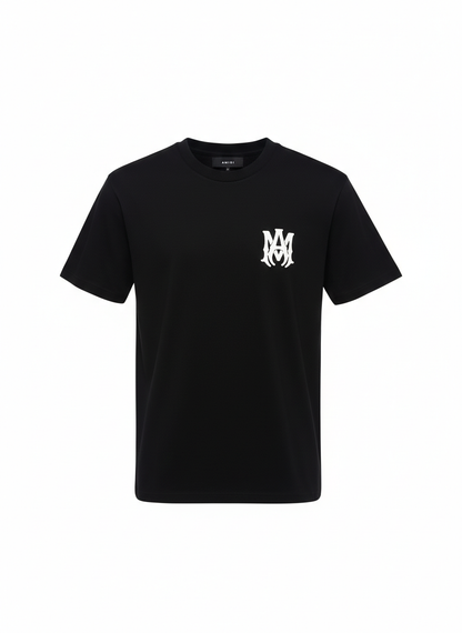AMIRI Front Monogram Back Logo T-Shirt Black Size Medium