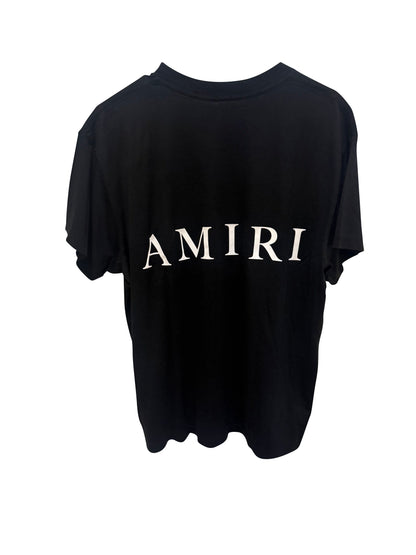 AMIRI Front Monogram Back Logo T-Shirt Black Size Medium