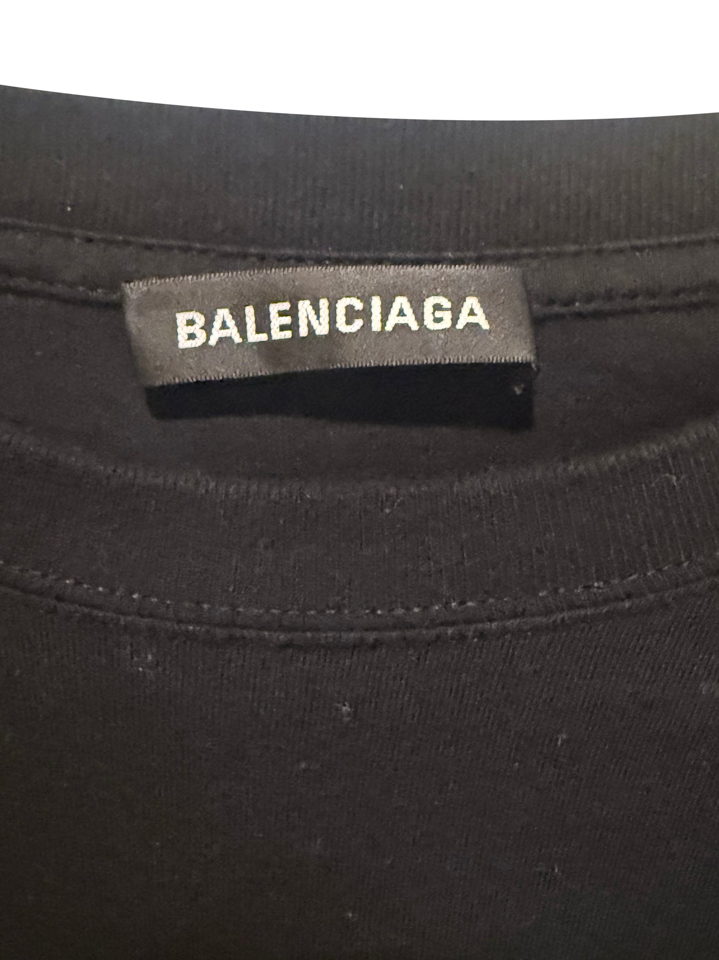 Balenciaga BB Logo Oversized T-Shirt Black Yellow