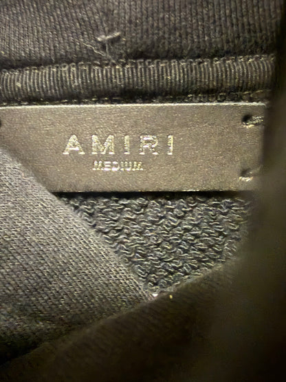 AMIRI Crocodile Logo Crewneck Sweatshirt Black Size Medium