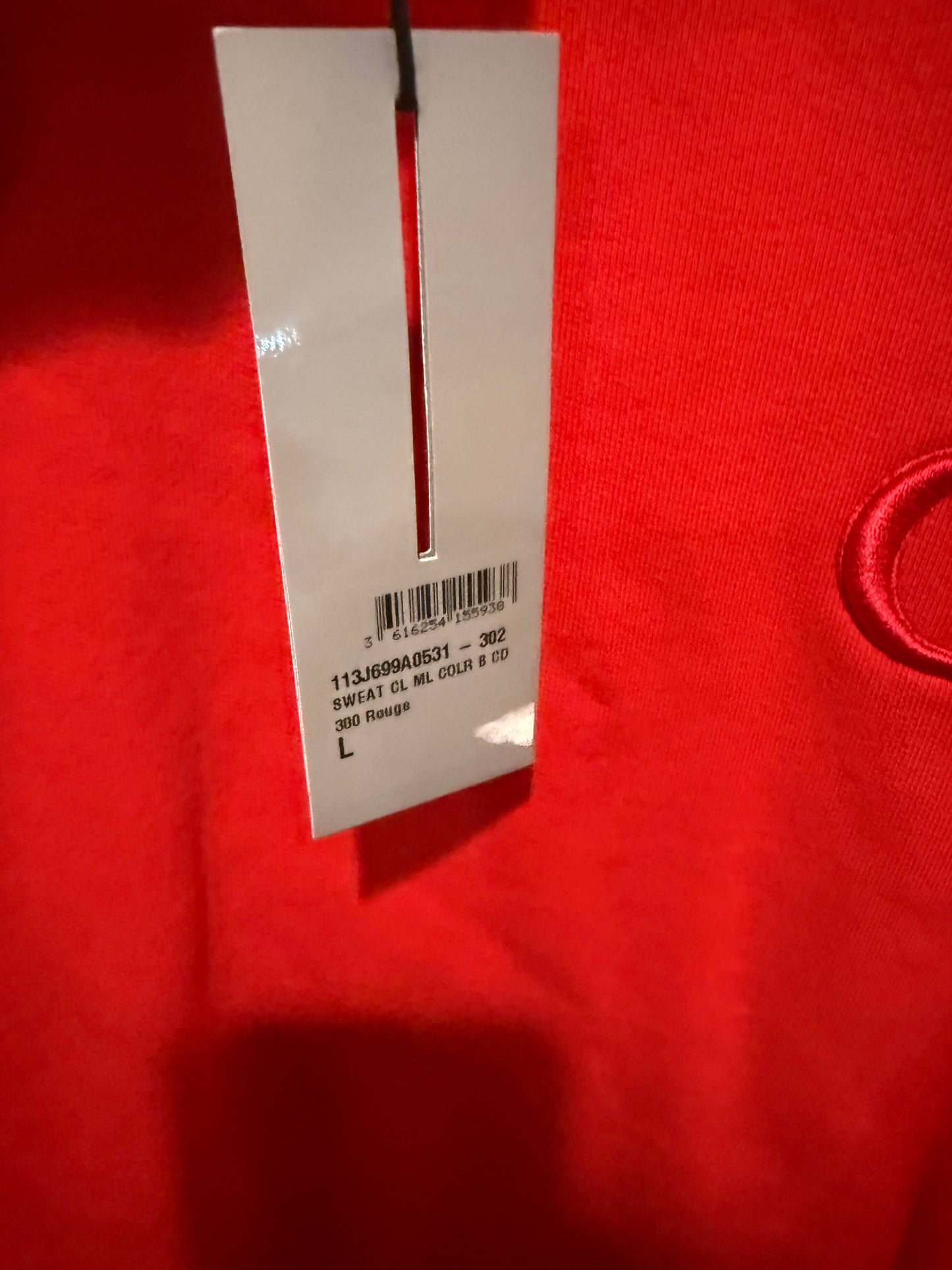 Dior CD Embroidered Crewneck Sweatshirt Red Size Large