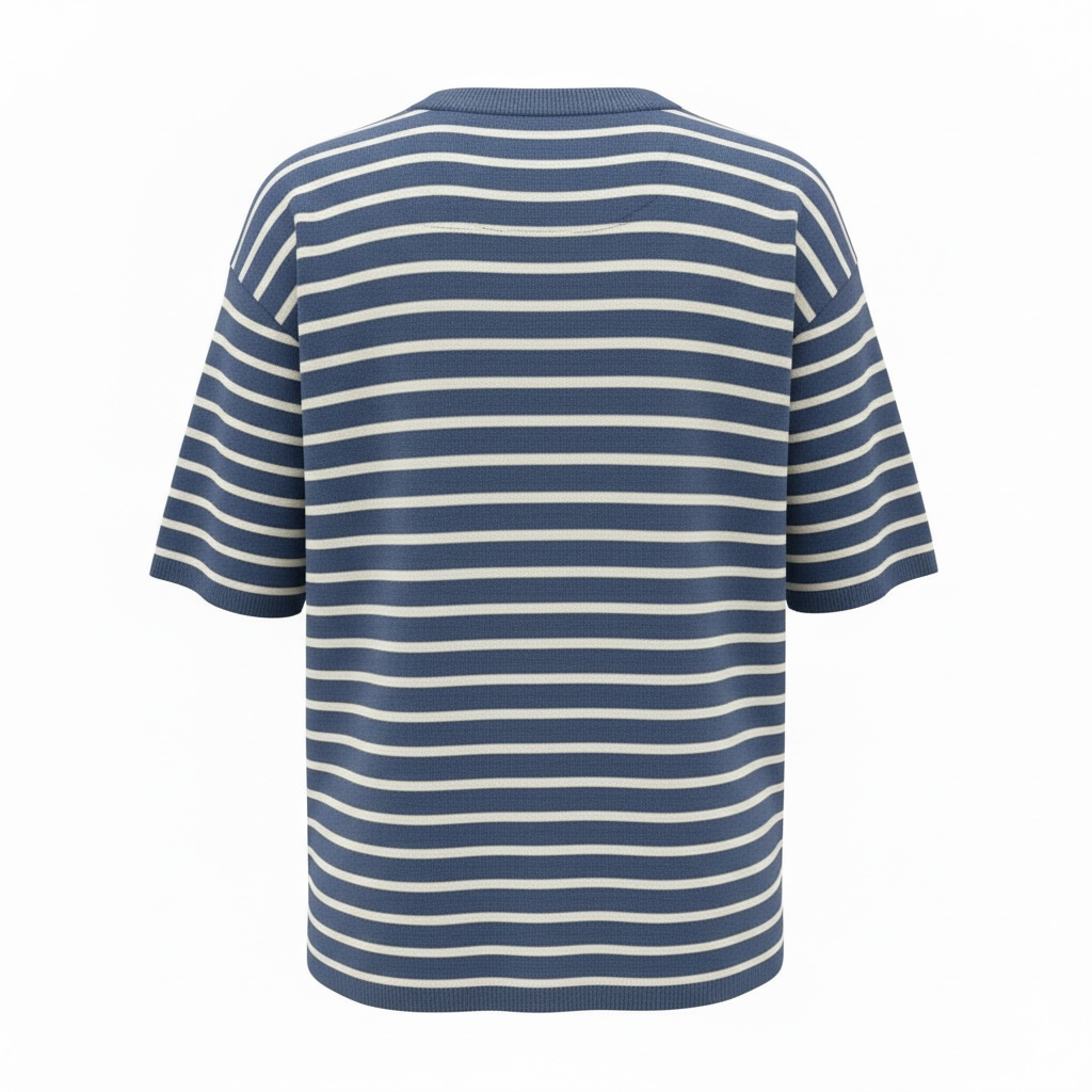 Dior Striped Logo T-Shirt Blue Cream Size Large