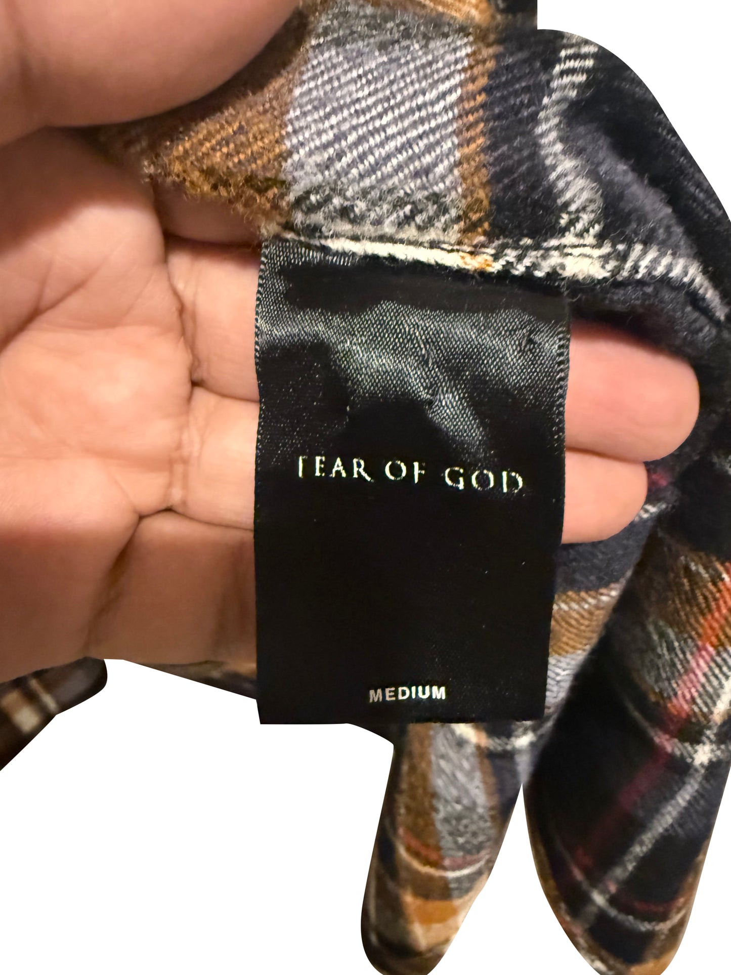 Fear of God Plaid Flannel Jacket / Overshirt – Denim Collar size medium