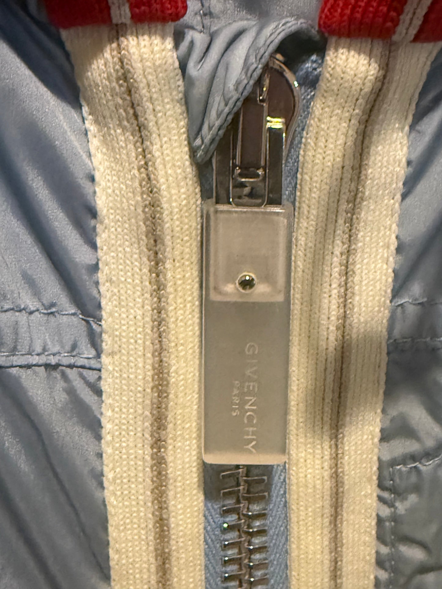 Givenchy Lightweight Hooded Windbreaker Jacket Navy Blue Size 50
