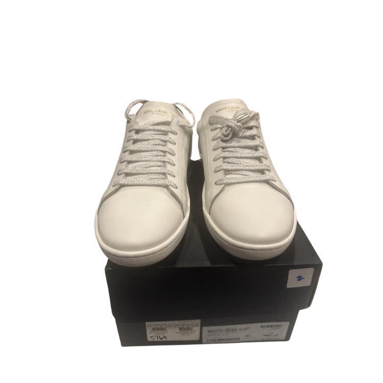 Balenciaga Race Runner Off-White Canvas & Suede Sneakers Size 43 (Men's 10)