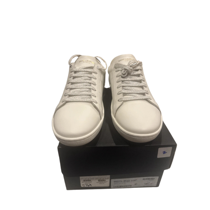 Balenciaga Race Runner Off-White Canvas & Suede Sneakers Size 43 (Men's 10)