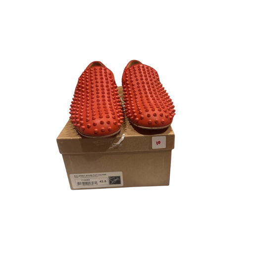 Christian Louboutin Dandelion Spikes Loafers in red Size 43.5 Brand New!