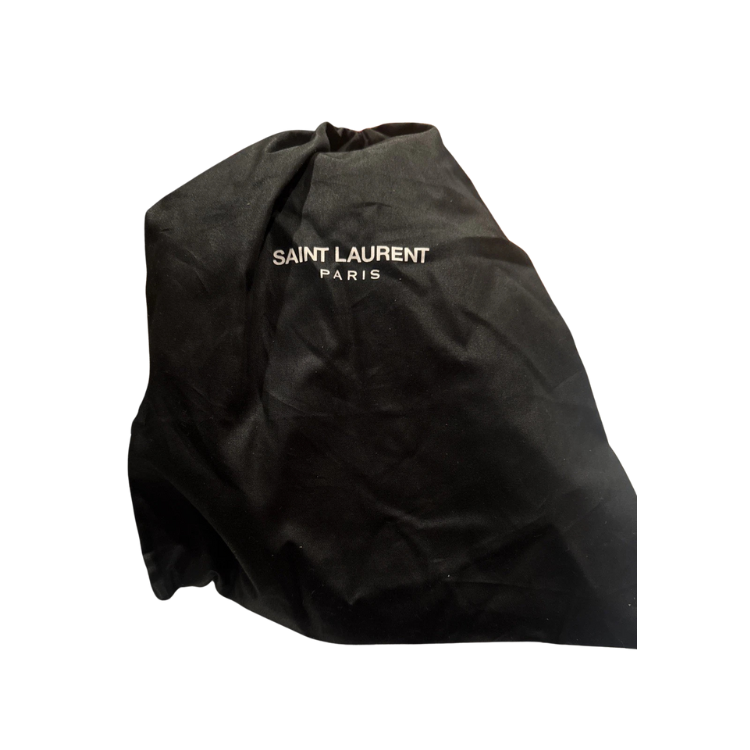 Saint Laurent Black Leather Classic Court High-top Fringe Sneaker Men's Size 43!