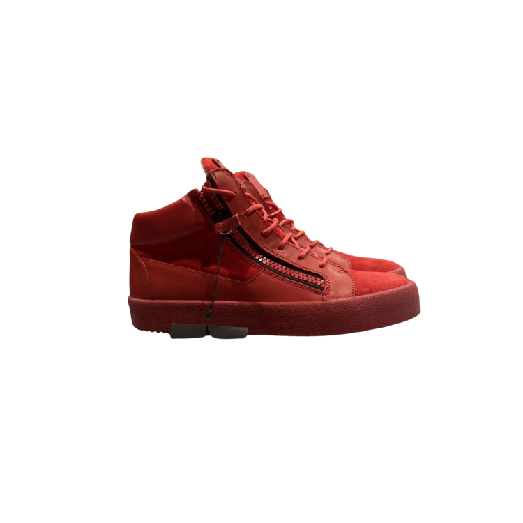Christian Louboutin Dandelion Spikes Red Leather Loafers Size 43.5 Brand New!