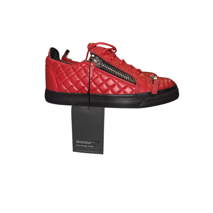 Giuseppe Zanotti Dylan Quilted Zip Leather Sneakers Size 43.5 (10.5 Men's)